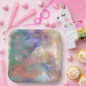 Wazig Abstract verfpatroon Papieren Bordje (Feest)