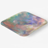 Wazig Abstract verfpatroon Papieren Bordje (Gebogen)