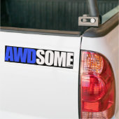 wazig blauw bumpersticker (Op Truck)