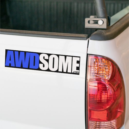 wazig blauw bumpersticker (Op Truck)