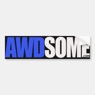 wazig blauw bumpersticker