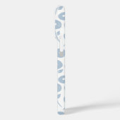 Wazig Bloem Herhaal Patroon Blauw op Wit Case-Mate iPhone Case (Achterkant / Links)