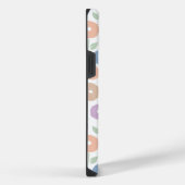 Wazig Bloem Herhaal Patroon Pastels op Wit iPhone Hoesje (Rechterkant)