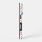 Wazig Bloem Herhalingspatroon Pastels op Wit iPhone Hoesje (Rechterkant)