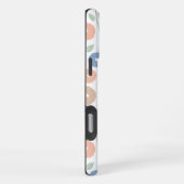 Wazig Bloem Herhalingspatroon Pastels op Wit iPhone Hoesje (Rechterkant)
