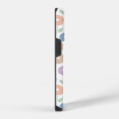 Wazig Bloem Herhalingspatroon Pastels op Wit iPhone Hoesje (Rechterkant)
