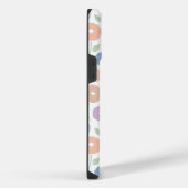 Wazig Bloem Herhalingspatroon Pastels op Wit iPhone Hoesje (Rechterkant)