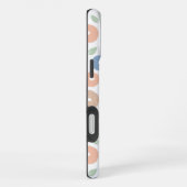 Wazig Bloem Herhalingspatroon Pastels op Wit iPhone Hoesje (Rechterkant)