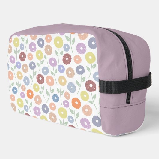 Wazig Bloemmotief Pastels op Wit Toilettasje (Linkerhoek)