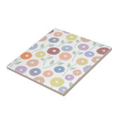 Wazig Bloemmotief Pastels Tegeltje (Zijkant)