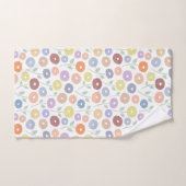 Wazig bloempatroon pasteltinten op wit bad handdoek (Handdoek)