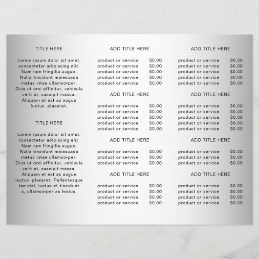 Wazig Grijs Achtergrond Aangepaste Logo Brochure (Achterkant)