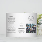 Wazig Grijs Achtergrond Aangepaste Logo Brochure (Staand voorkant)