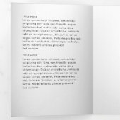 Wazig Grijs Achtergrond Aangepaste Logo prijslijst Drieluik Kaart (Binnenzijde eerst)