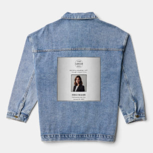 Wazig Grijze Achtergrond Medewerker van de Maand L Denim Jacket
