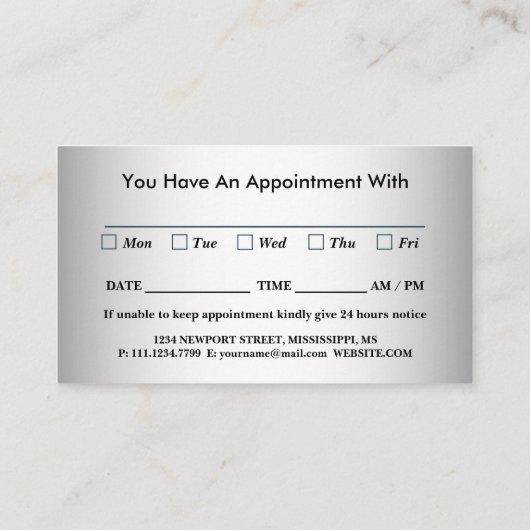 Wazig Grijze Achtergrond Wazig Gerbera Bloem Afsprakenkaartje (Achterkant)