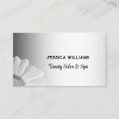 Wazig Grijze Achtergrond Wazig Gerbera Bloem Afsprakenkaartje (Voorkant)