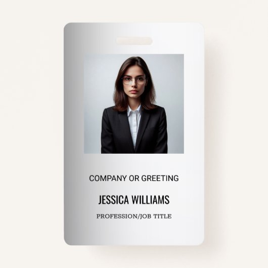 Wazig Grijze Achtergrond Wazig Gerbera Bloem Badge (Voorkant)