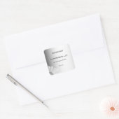 Wazig Grijze Achtergrond Wazig Gerbera Bloem Vierkante Sticker (Envelop)