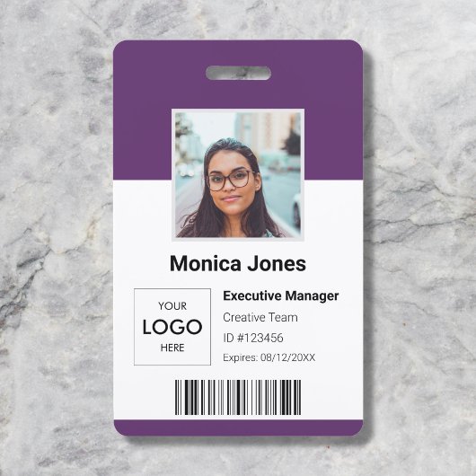 Wazig QR-code met personeelsfoto Badge
