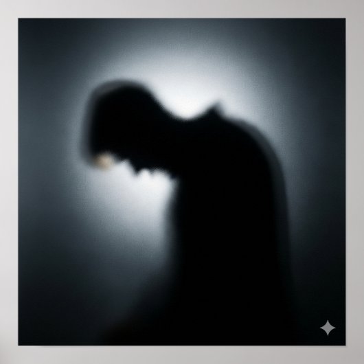 wazig silhouet poster (Voorkant)