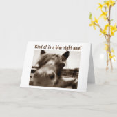 WAZIG ZIEN OMDAT **IK JE MIS** ARME EZEL KAART (Gele Bloem)