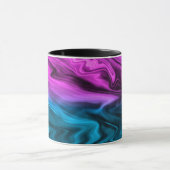 Wazige achtergrond mode rood en blauw mok (Midden)