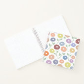 Wazige Bloem 2-weg Patroon Pastels op Wit Notitieboek (Binnen)
