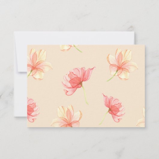 Wazige bloem foto save the date aankondiging (Achterkant)