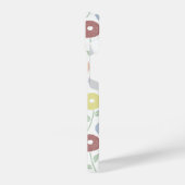 Wazige Bloem Rpt Patroon Pastels op Wit iPhone Hoesje (Linkerkant)