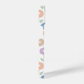 Wazige Bloem Rpt Patroon Pastels op Wit iPhone Hoesje (Rechterkant)