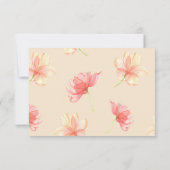 Wazige bloemen foto save the date aankondiging (Achterkant)