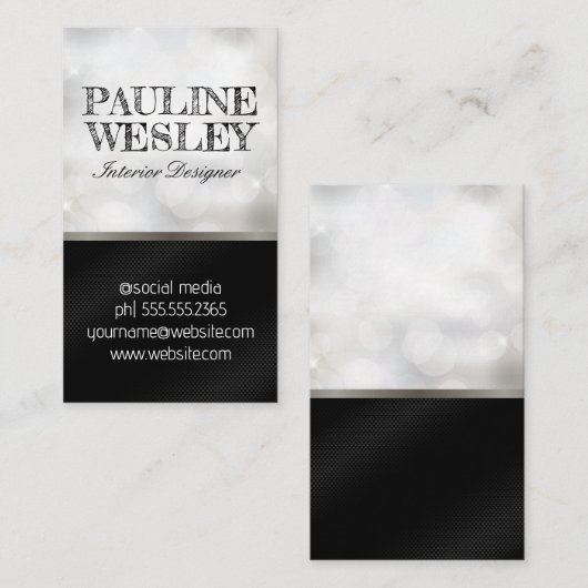 Wazige Bokeh achtergrond Visitekaartje (Voorkant / Achterkant)