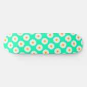 Wazige Daisy Bloem Patroon Aqua Skateboard (Horizontaal)