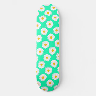 Wazige Daisy Bloem Patroon Aqua Skateboard