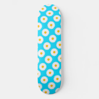 Wazige Daisy Bloem Patroon Hemelblauwe Skateboard