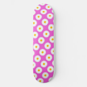 Wazige Daisy Bloem Patroon Roze Skateboard