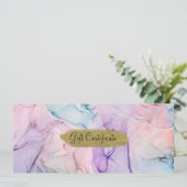 Wazige etherische pastel waterverf cadeaubon kaart (Staand voorkant)