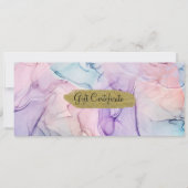 Wazige etherische pastel waterverf cadeaubon kaart (Voorkant)