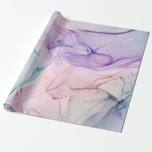Wazige Ethische Pastel Waterverf Inkt Fantasie Gla Cadeaupapier