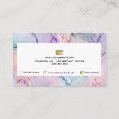 Wazige Ethische Pastel Waterverf Inkt Fantasie Gla Visitekaartje (Achterkant)