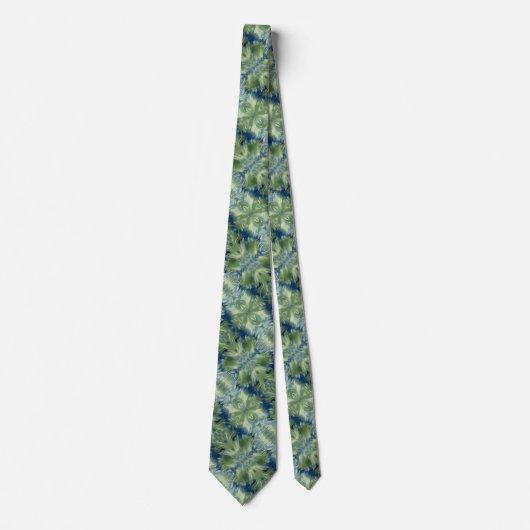 Wazige Greenon Denim Diagonaal Patroon Stropdas (Voorkant)