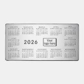 Wazige Grijze Achtergrond Aangepaste Logo 2026 Kal Bureaumat (Voorkant)