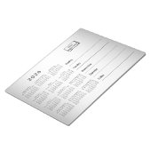 Wazige Grijze Achtergrond Aangepaste Logo 2026 Kal Notitieblok (Schuin)