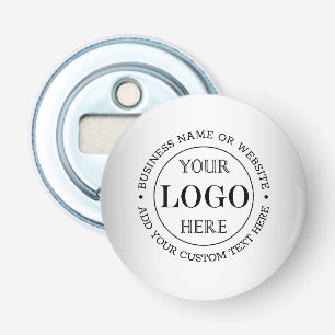 Wazige Grijze Achtergrond Aangepaste Logo Business Button Flesopener