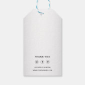 Wazige Grijze Achtergrond Aangepaste Logo Business Cadeaulabel (Achterkant)