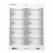 Wazige Grijze Achtergrond Aangepaste Logo Business Etiket (Full Sheet)