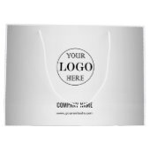 Wazige Grijze Achtergrond Aangepaste Logo Business Groot Cadeauzakje (Achterkant)