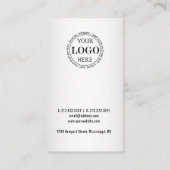 Wazige Grijze Achtergrond Aangepaste Logo Business Kortingskaartje (Achterkant)