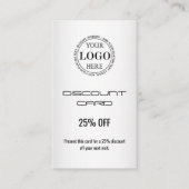 Wazige Grijze Achtergrond Aangepaste Logo Business Kortingskaartje (Voorkant)